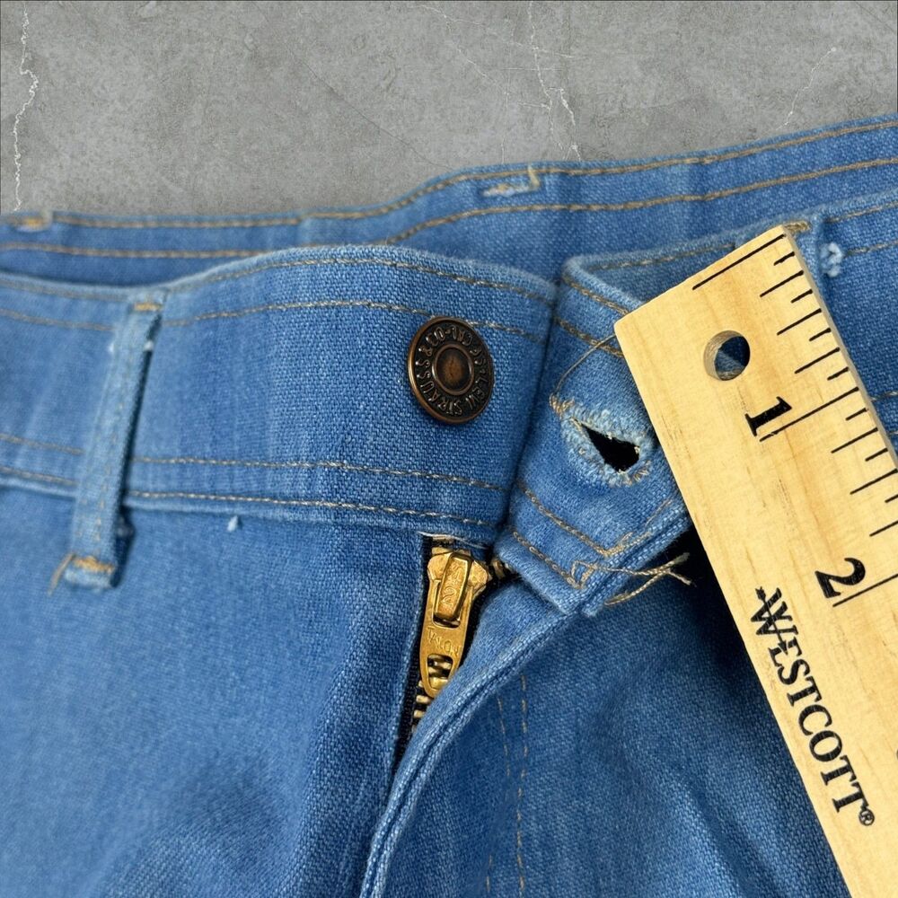 Vintage 70s Levi's For Men Skosh More Room Orange Tab Talon Zipper - 35x28.5 - Picture 5 of 11